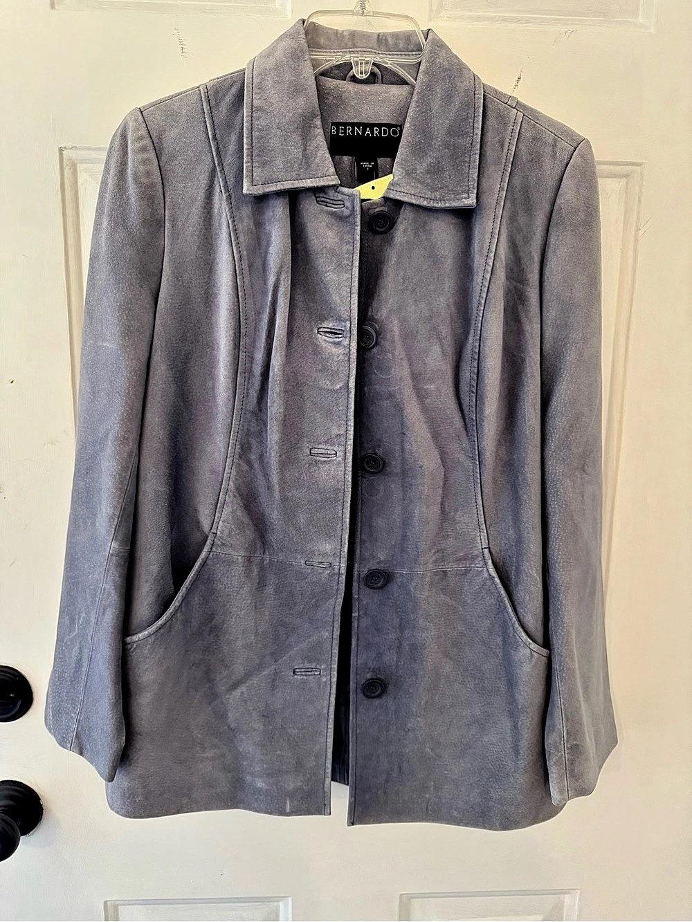Bernardo Leather-Look Jacket Gray Small NWT